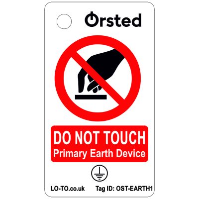 Custom Orsted Primary Earth Caution Tag Custom Orsted Primary Earth Caution Tag